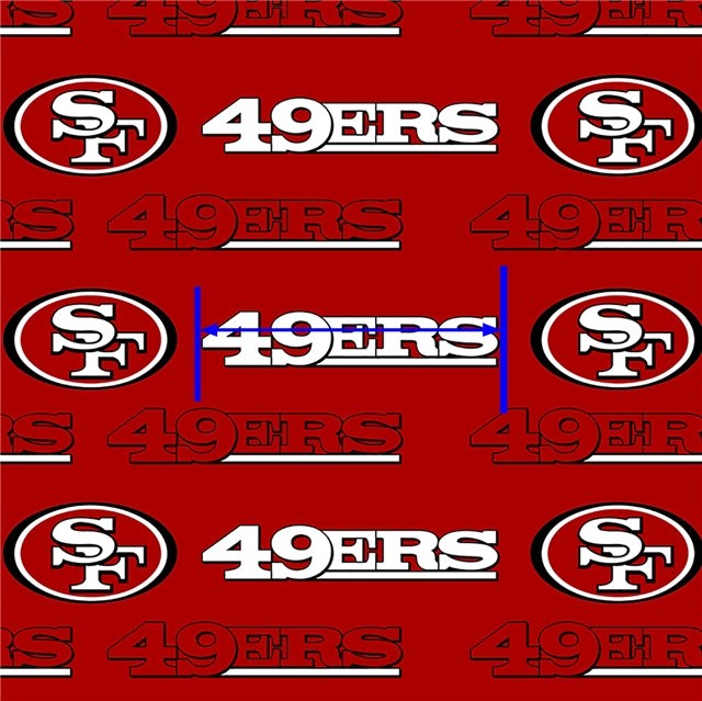 49ers Football Printed Fabric