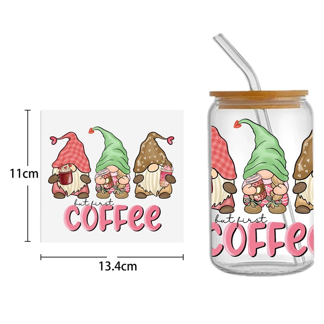 But Coffee First UV DTF Cup Wrap – Coffee Theme Cup Wrap Design for Tumblers & Cups FeeFiFauxLeather
