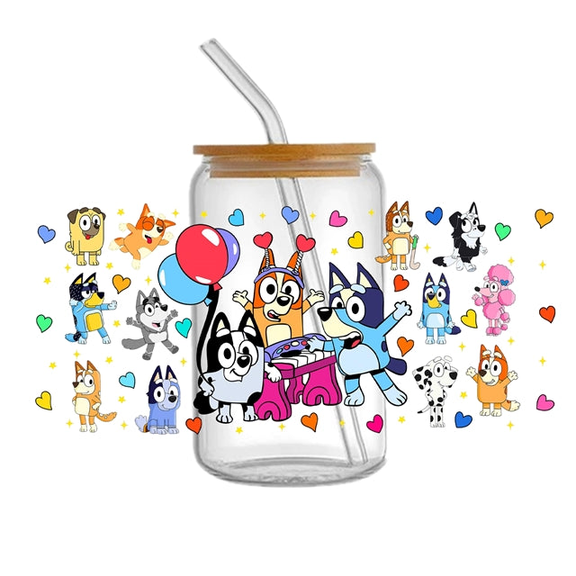 Blue Dog UV DTF Cup Wrap – Easy Cup Wrap for Tumblers & Projects FeeFiFauxLeather
