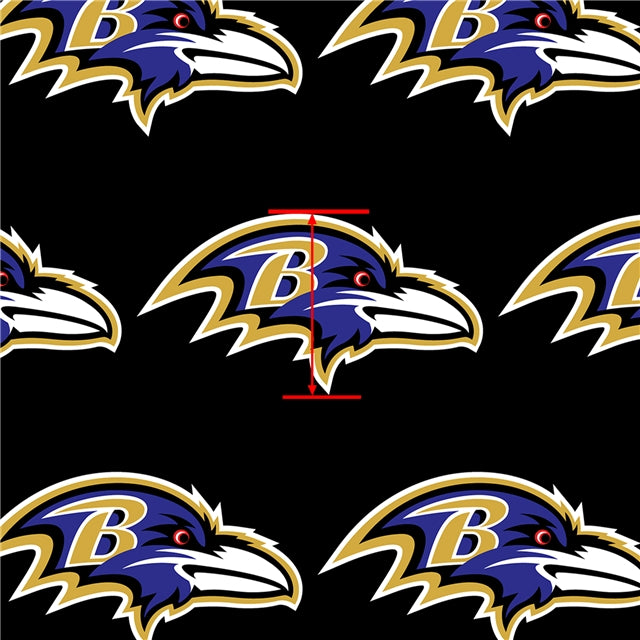 Ravens Footballs Printed Fabric