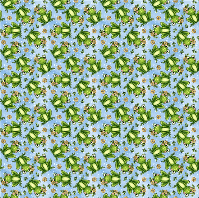 Frogs Bullet Printed Fabric FeeFiFauxLeather