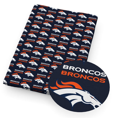 Broncos Football Sports Textured Liverpool/ Bullet Fabric with a textured feel