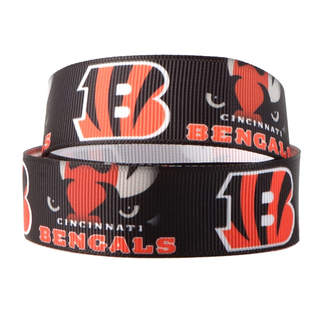 Bengals 1 Yard Printed Grosgrain Ribbon