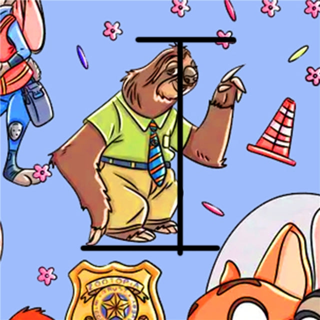 Zootopia Printed Faux Leather Sheet FeeFiFauxLeather