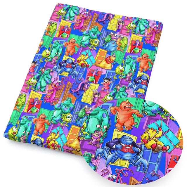 Monsters Inc Faux Leather Sheet FeeFiFauxLeather