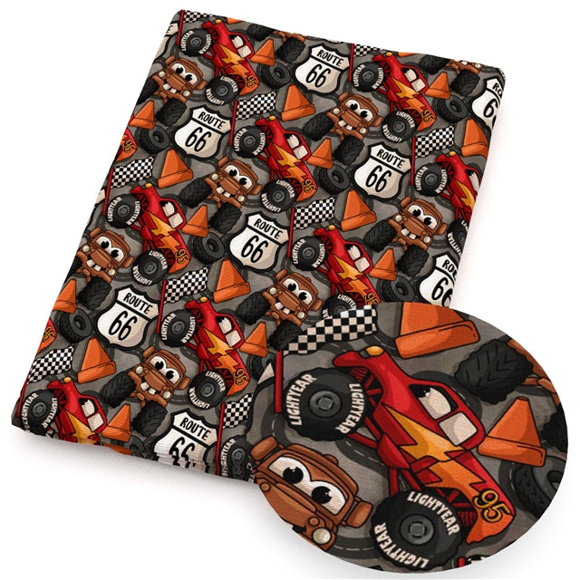 Cars the Movie Printed Fabric FeeFiFauxLeather