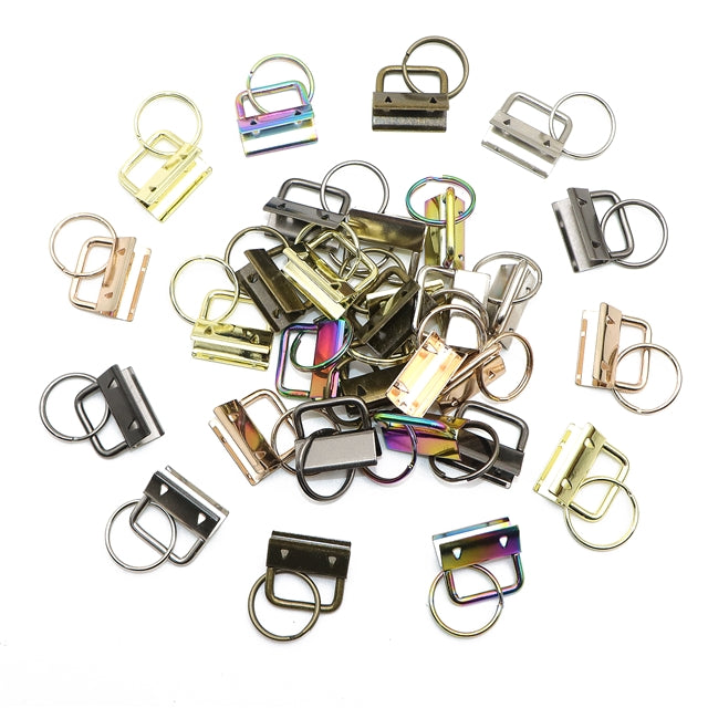 Metal Tail Clamp for Keychains Wristlet 5 pieces 25mm 1 Inch FeeFiFauxLeather