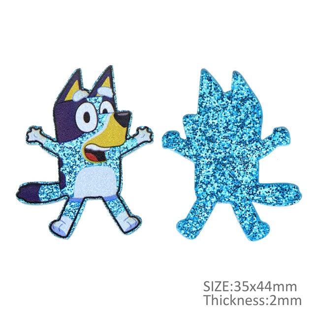 Blue Dog Glitter Resin 5 piece set