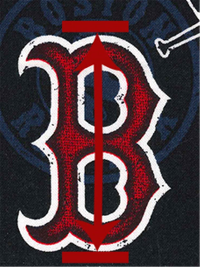 Red Socks Baseball Sport Printed Faux Leather Sheet FeeFiFauxLeather