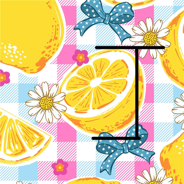 Lemons Printed Faux Leather Sheet