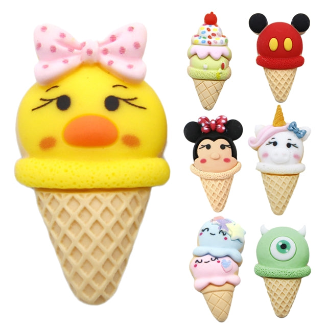 3-D Ice Cream Cones Acrylic Resin 5 piece set FeeFiFauxLeather