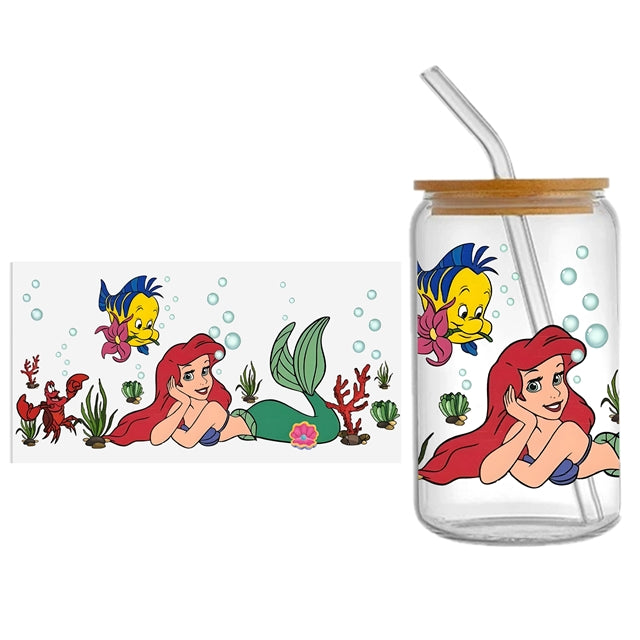 Mermaid UV DTF Cup Wrap – Easy Cup Wrap for Tumblers & Projects FeeFiFauxLeather