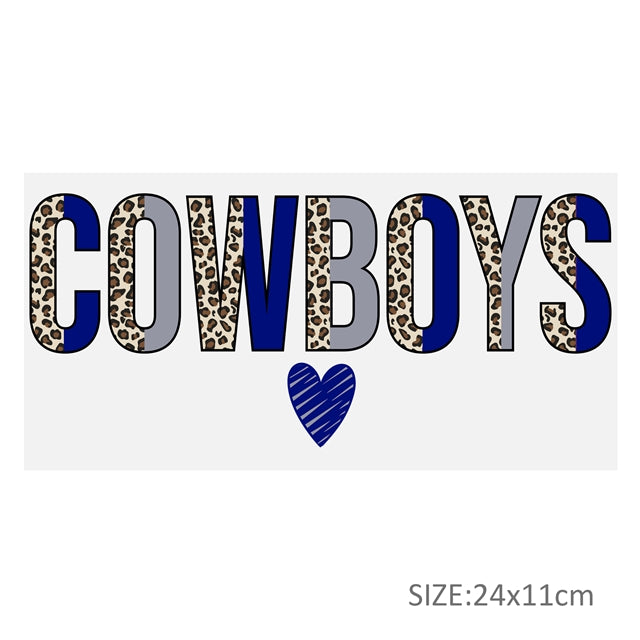 Cowboys Football UV DTF Glass Can Wrap