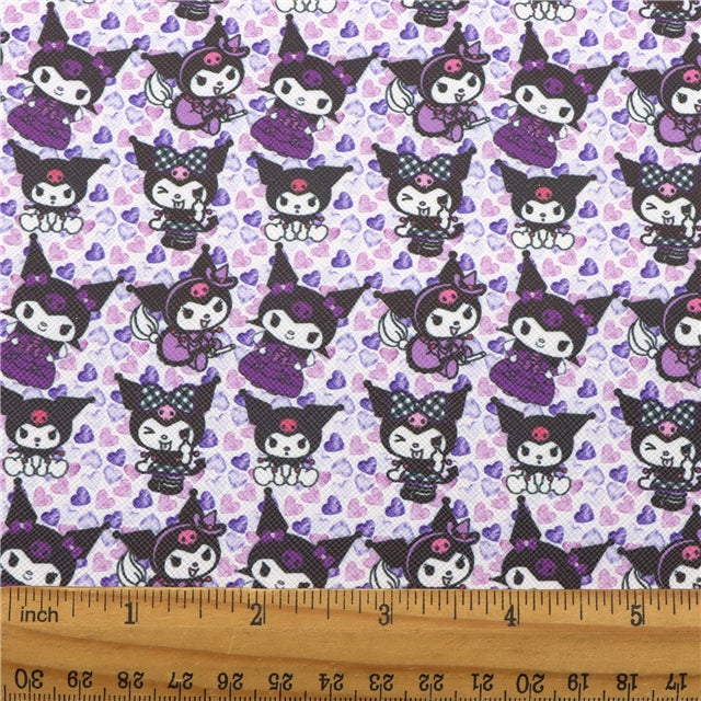 Cat Glitter Double Sided Pattern Faux Leather Sheet