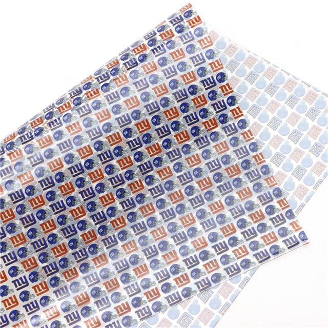 Giants Printed See Through Transparent Sheet FeeFiFauxLeather