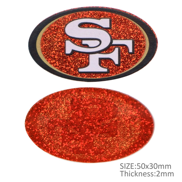 49ers Football Fine Glitter Resin 5 piece set – FeeFiFauxLeather