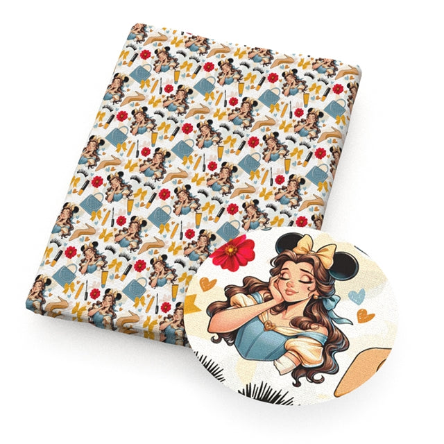 Princess Printed Faux Leather Sheet FeeFiFauxLeather