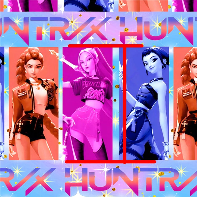 K-Pop Huntrix Printed Fabric FeeFiFauxLeather