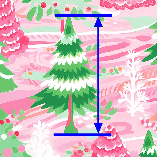 Christmas Trees Printed Fabric