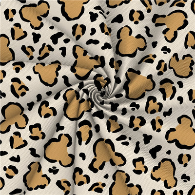 Mouse Leopard Textured Liverpool/ Bullet Fabric with a textured feel