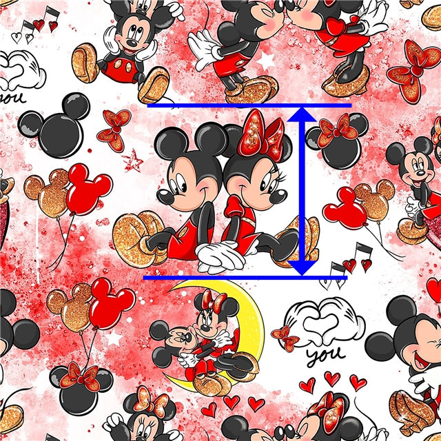 Mouse Printed Faux Leather Sheet FeeFiFauxLeather
