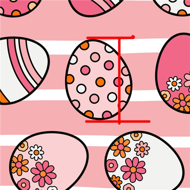 Easter Eggs Printed Faux Leather Sheet