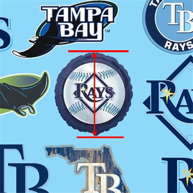 Rays Baseball Sport Printed Faux Leather Sheet FeeFiFauxLeather