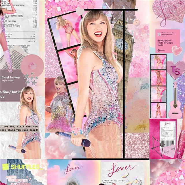 Taylor Swift Printed See Through Transparent Sheet