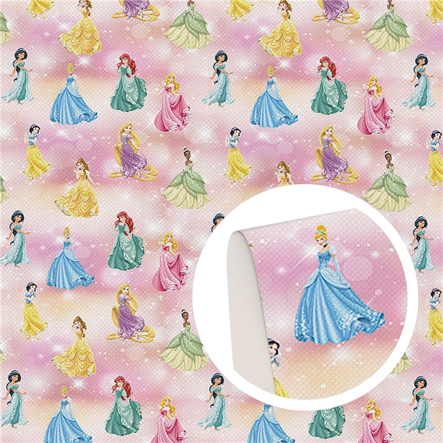 Princesses Printed Fabric FeeFiFauxLeather