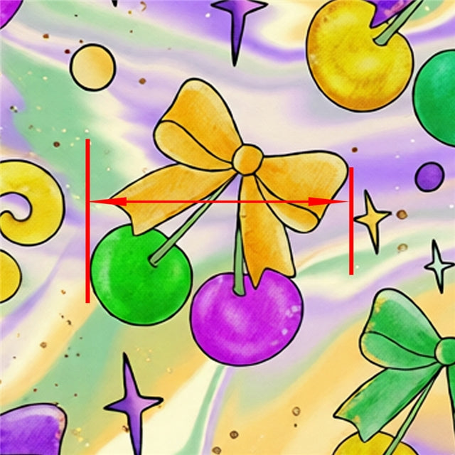 Mardi Gras Printed Faux Leather Sheet FeeFiFauxLeather