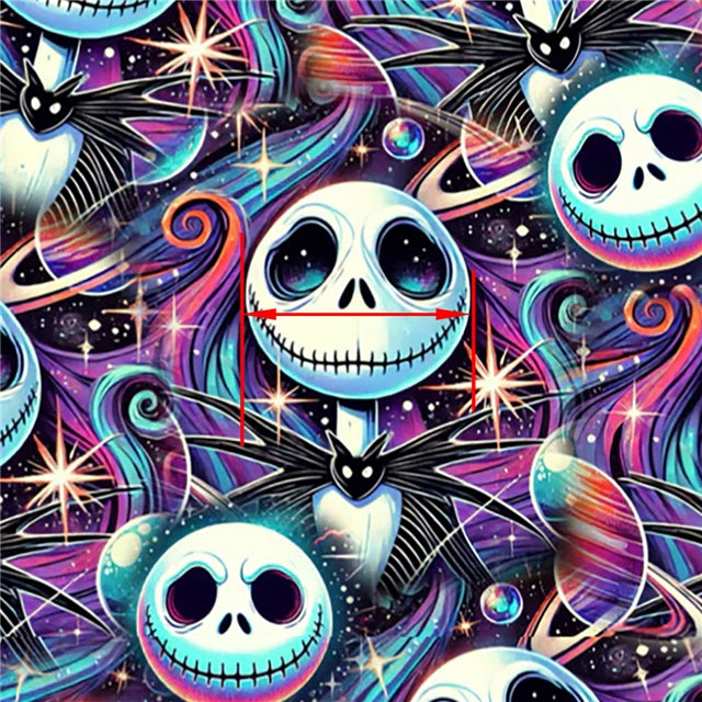 Nightmare Before Christmas Printed Faux Leather Sheet FeeFiFauxLeather