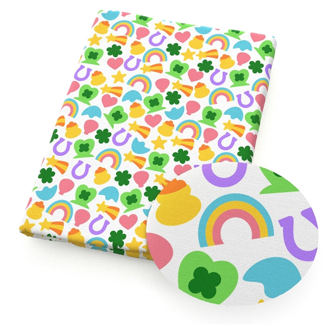 Marshmallow Charms St. Patrick’s Day Textured Liverpool/ Bullet Fabric