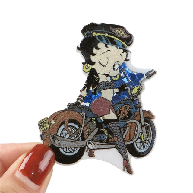Betty Boop Quicksand Sequin Resin FeeFiFauxLeather