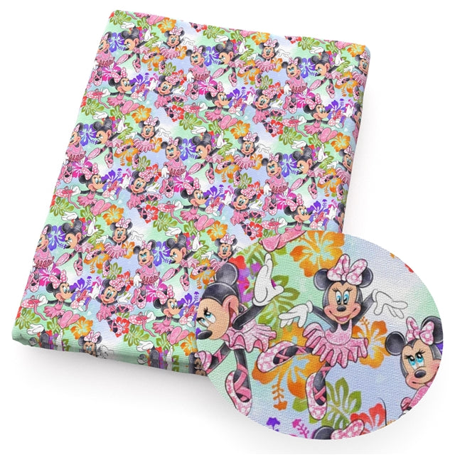 Mouse Printed Faux Leather Sheet FeeFiFauxLeather