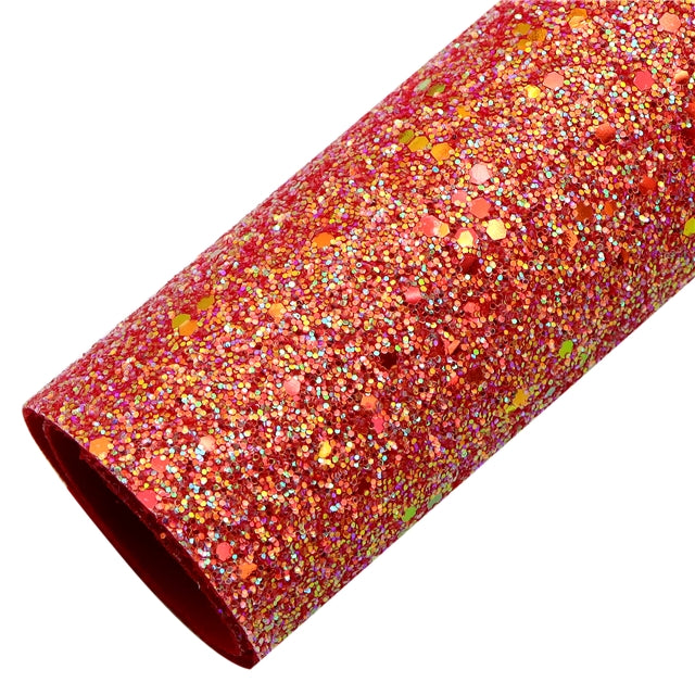 Chunky Glitter Printed Faux Leather FeeFiFauxLeather