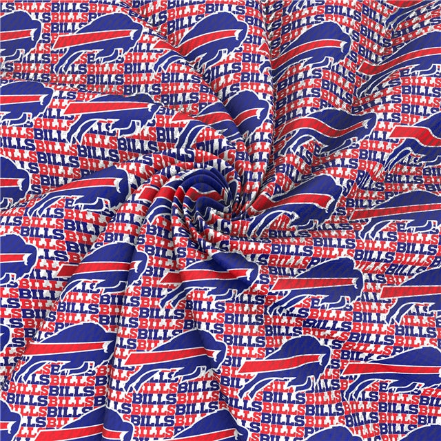Buffalo Bills Printed Fabric FeeFiFauxLeather