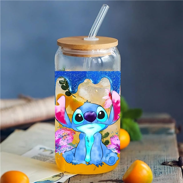 Blue Alien UV DTF Cup Wrap – Printable Style Wrap for DIY Drinkware FeeFiFauxLeather