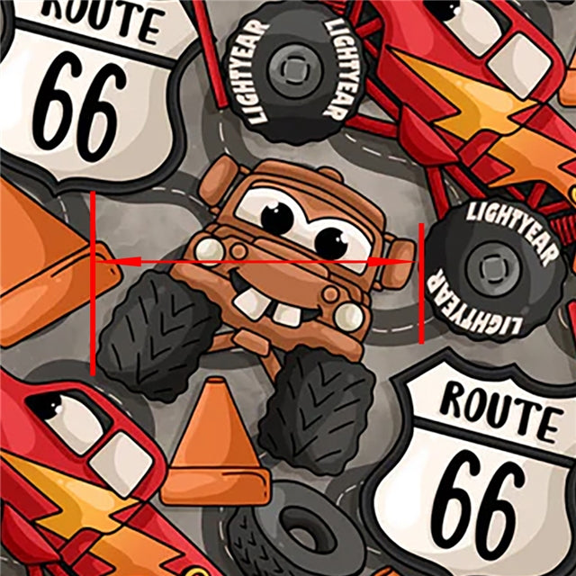 Cars The Movie Printed Faux Leather Sheet FeeFiFauxLeather