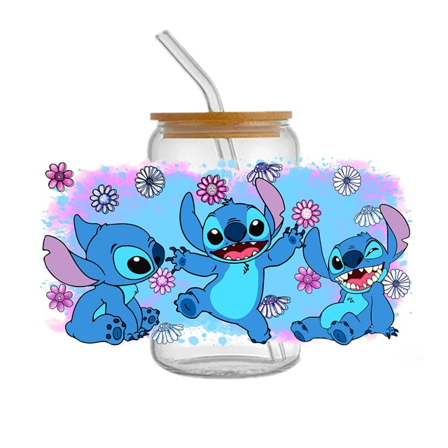 Blue Alien UV DTF Cup Wrap – Easy Cup Wrap for Tumblers & Projects FeeFiFauxLeather