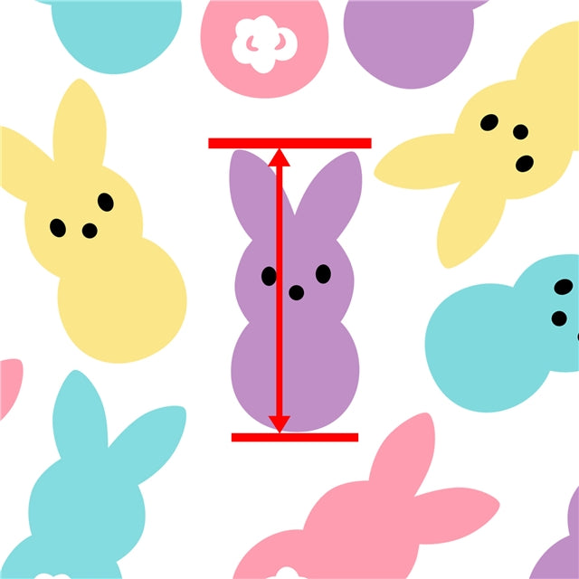 Easter Peeps Printed Faux Leather Sheet