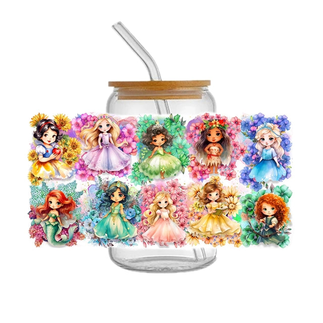 Princesses UV DTF Cup Wrap – Easy Cup Wrap for Tumblers & Projects FeeFiFauxLeather
