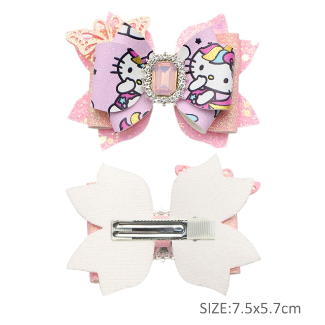 Hello Kitty Printed Faux Leather Pre-Cut Bow Includes Centerpiece
