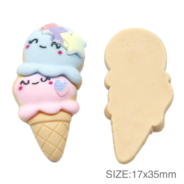 3-D Ice Cream Cones Acrylic Resin 5 piece set FeeFiFauxLeather