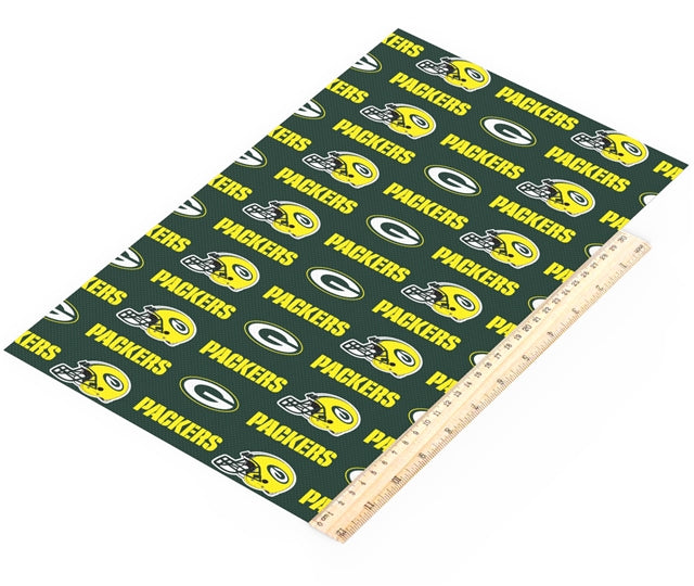 Packers Football Litchi Faux Leather Print Sheet