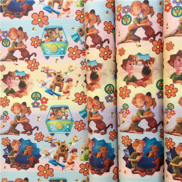 Cats and Dogs Printed Faux Leather Sheet