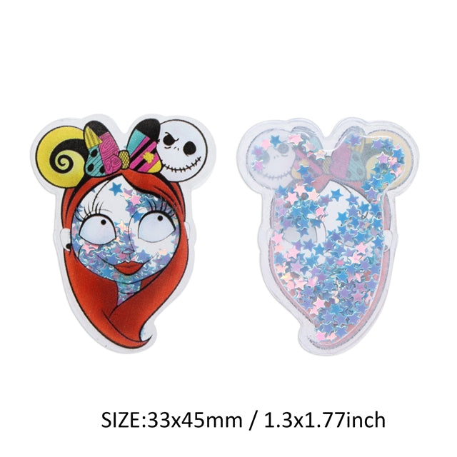 Sally Nightmare Before Halloween Quicksand Sequin Resin FeeFiFauxLeather