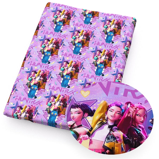 K-Pop Huntrix Printed Faux Leather Sheet FeeFiFauxLeather