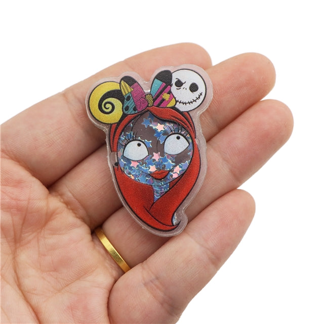 Sally Nightmare Before Halloween Quicksand Sequin Resin FeeFiFauxLeather