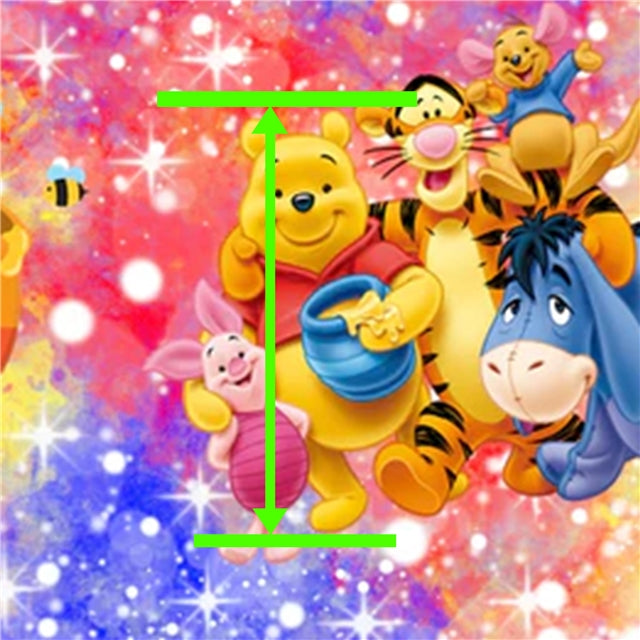 Pooh Bear Printed Faux Leather Sheet FeeFiFauxLeather