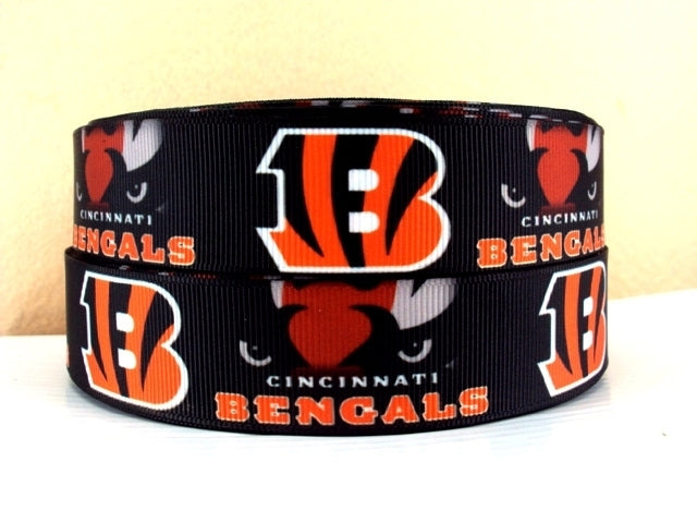 Bengals 1 Yard Printed Grosgrain Ribbon